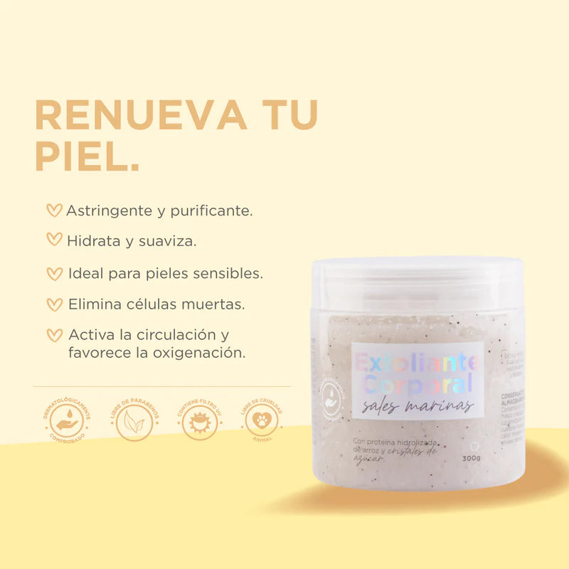EXFOLIANTE CORPORAL SALES MARINAS 300GR IDUNN