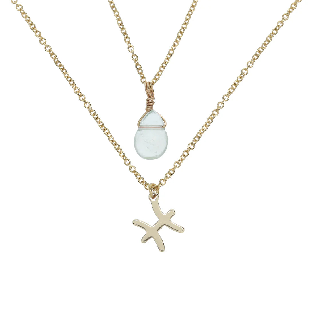 COLLAR PIEDRA+SIGNO ZODIACAL WISH