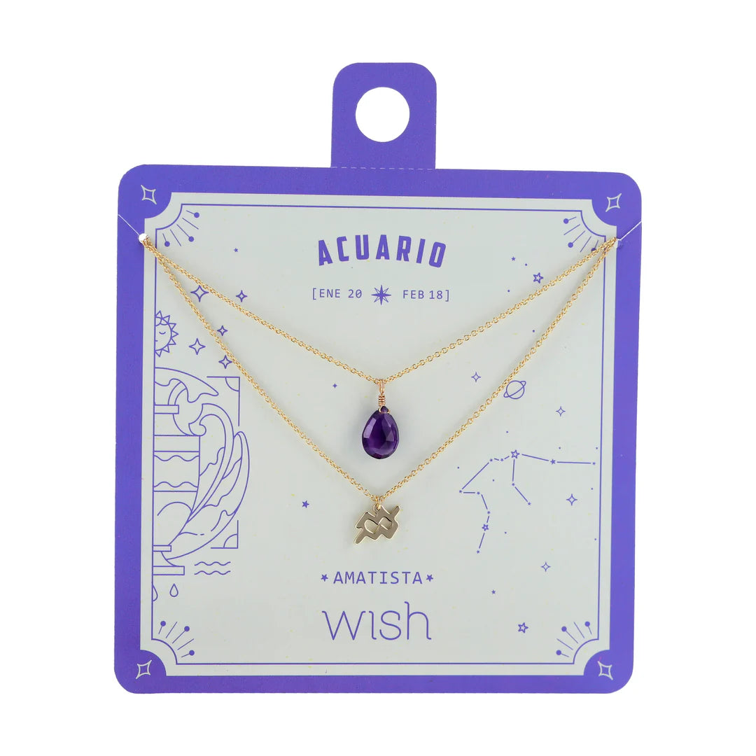 COLLAR PIEDRA+SIGNO ZODIACAL WISH