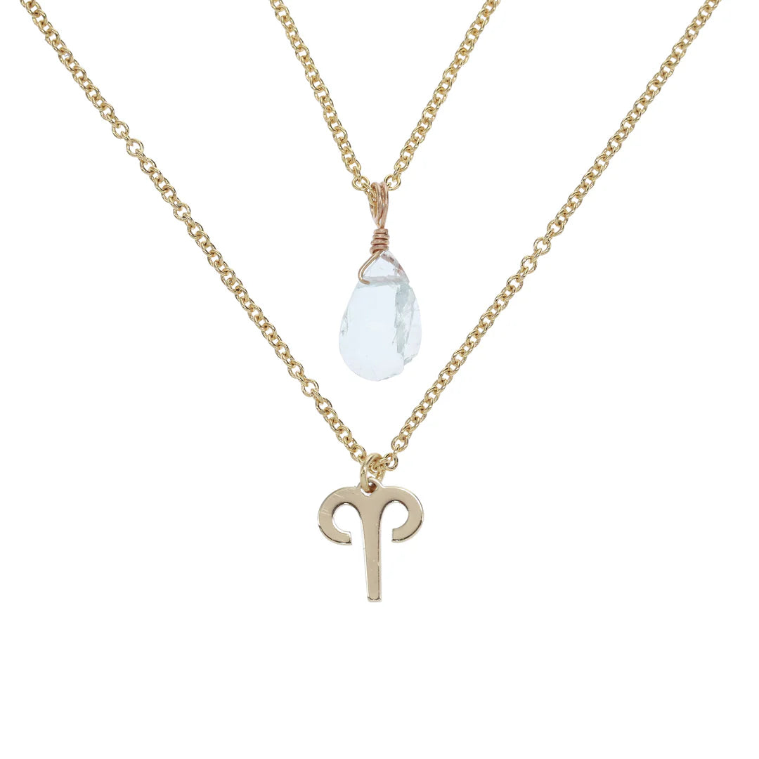 COLLAR PIEDRA+SIGNO ZODIACAL WISH