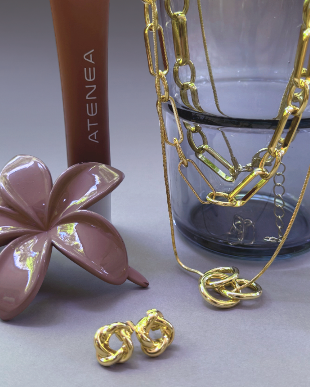 COLLAR DOBLE+ARETE 40CM RODIO MARTINA