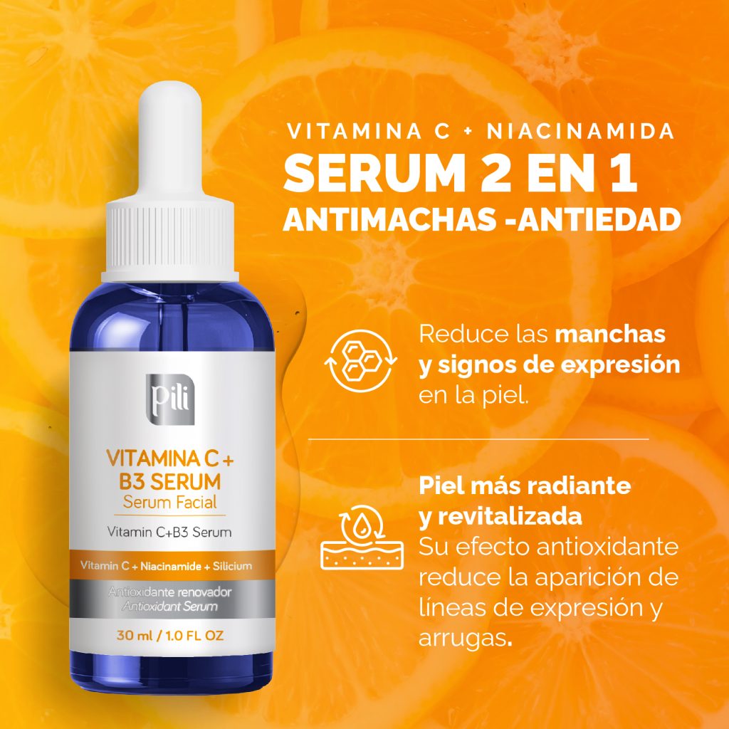 SERUM VITAMINA C + NIACINAMIDA B3 30ML PILI