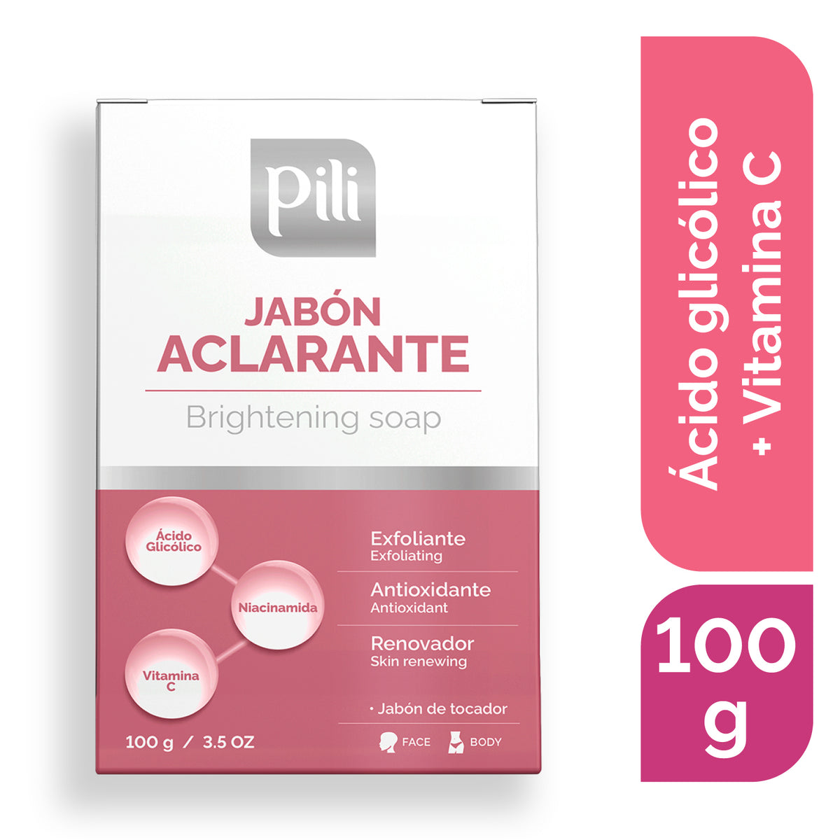 JABÓN ACLARANTE 100G PILI