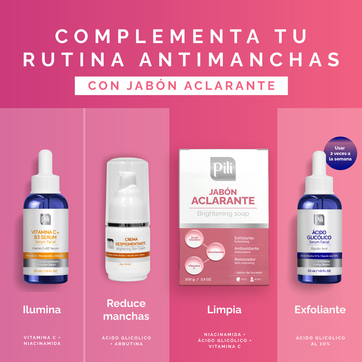 JABÓN ACLARANTE 100G PILI