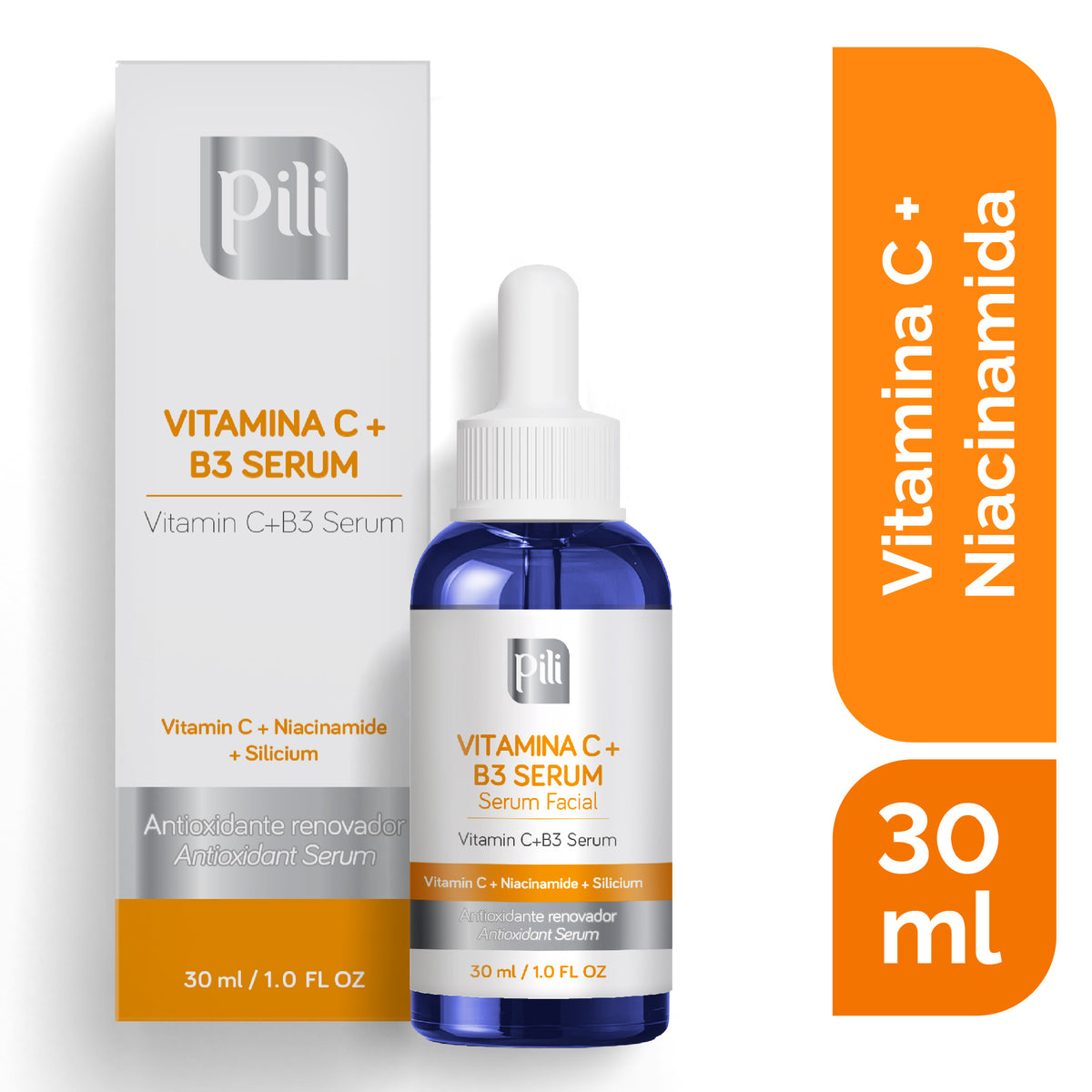SERUM VITAMINA C + NIACINAMIDA B3 30ML PILI