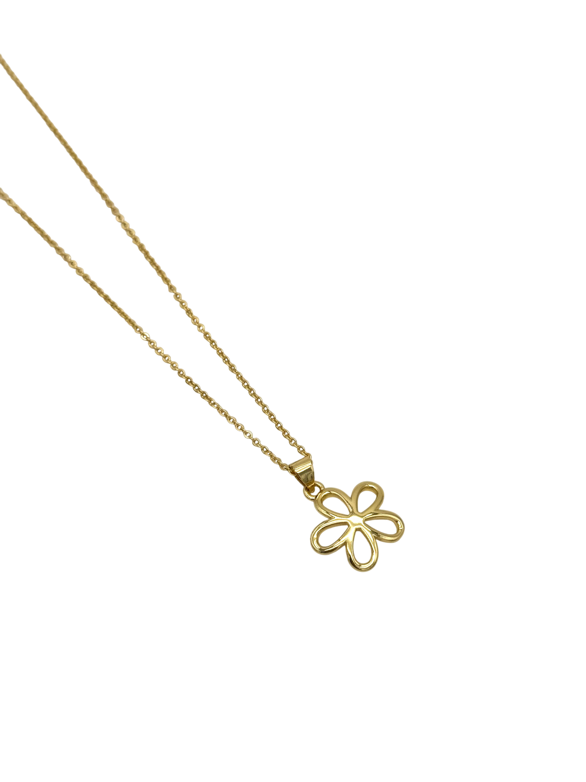 SET FLOR COLLAR + ARETES RODIO MARTINA