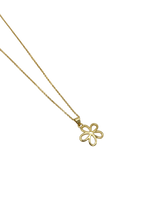 SET FLOR COLLAR + ARETES RODIO MARTINA