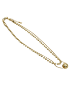 SET DOBLE COLLAR + ARETE 44CM RODIO MARTINA DORADO