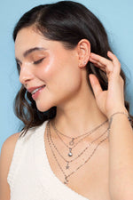 SET COLLAR+ARETES ESTRELLA MAR RODIO 42CM MARTINA