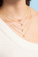 CADENA LETRA DORADA BRILLANTE 44CM RODIO MARTINA