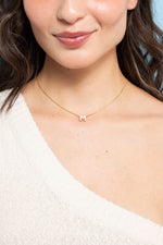 CADENA LETRA DORADA BRILLANTE 44CM RODIO MARTINA