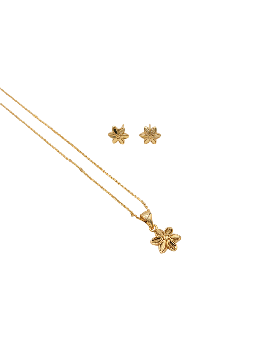 COLLAR + ARETE MARGARITA RODIO MARTINA