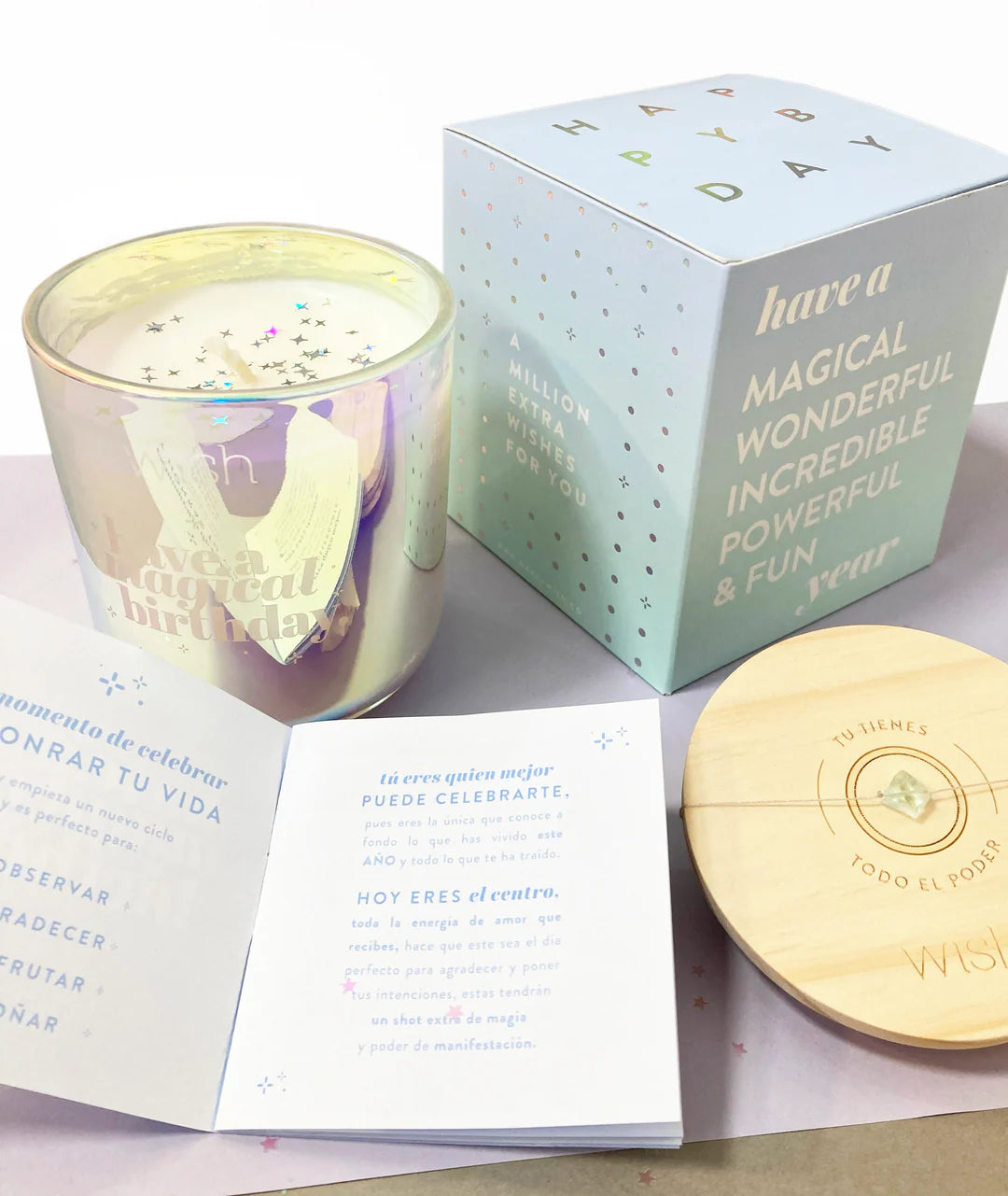 VELA CUMPLEAÑOS HOLOGRÁFICA WISH