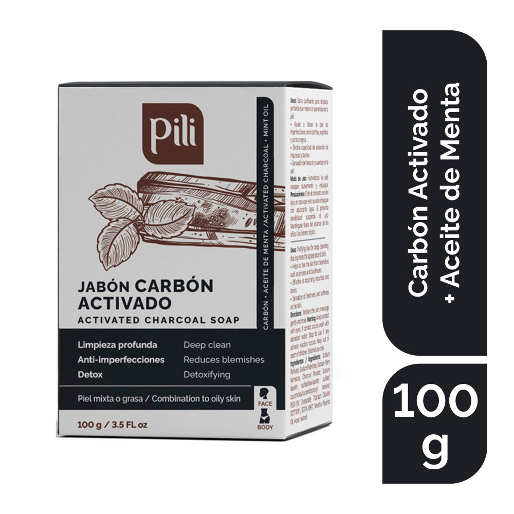 JABÓN DE CARBÓN VEGETAL 100G PILI