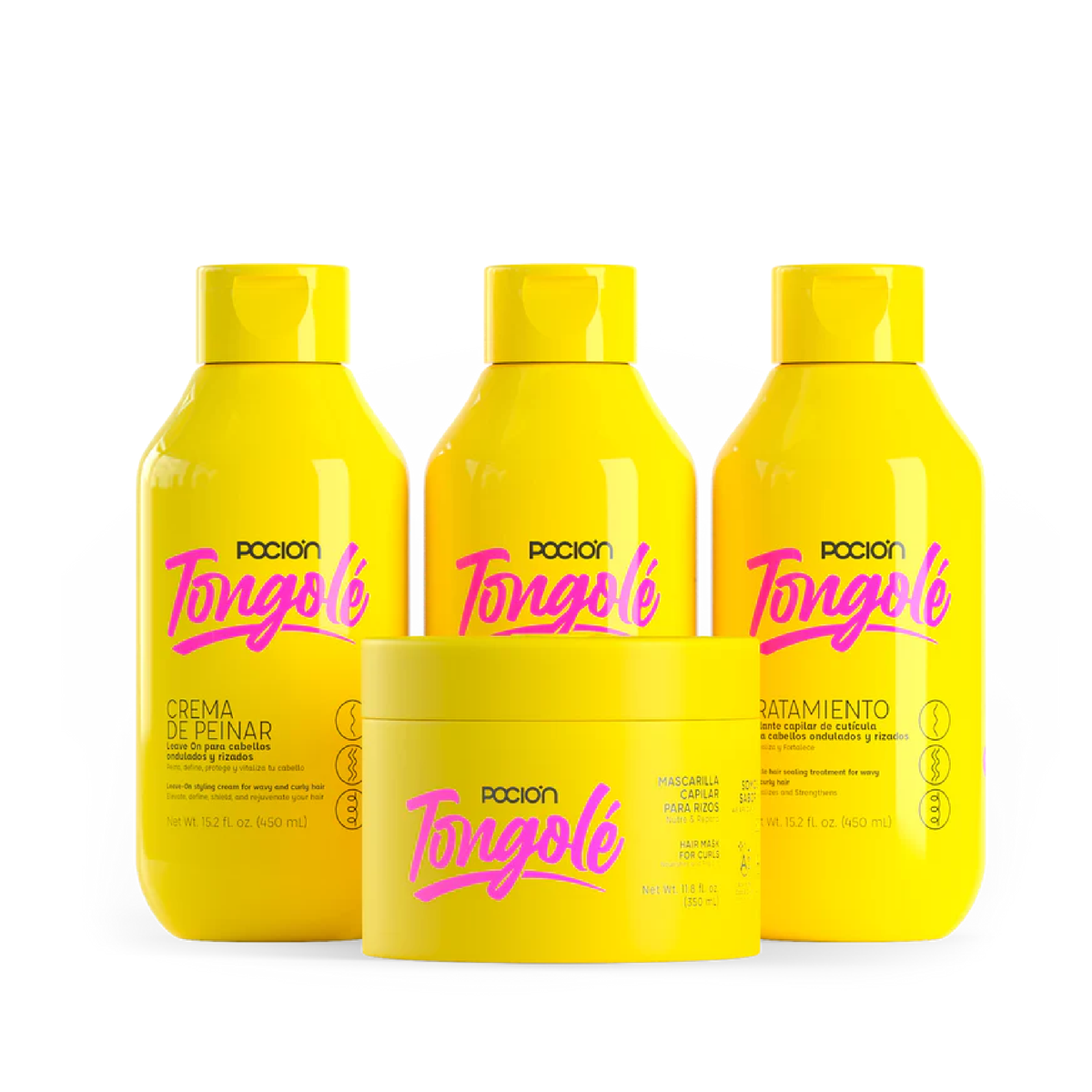 KIT TONGOLÉ: PARA RIZOS Y ONDULADOS X4 POCIÓN