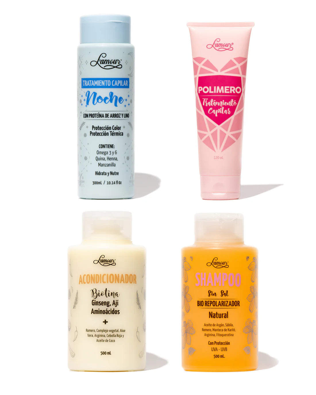 KIT CABELLOS SECOS X4 LAMOUR