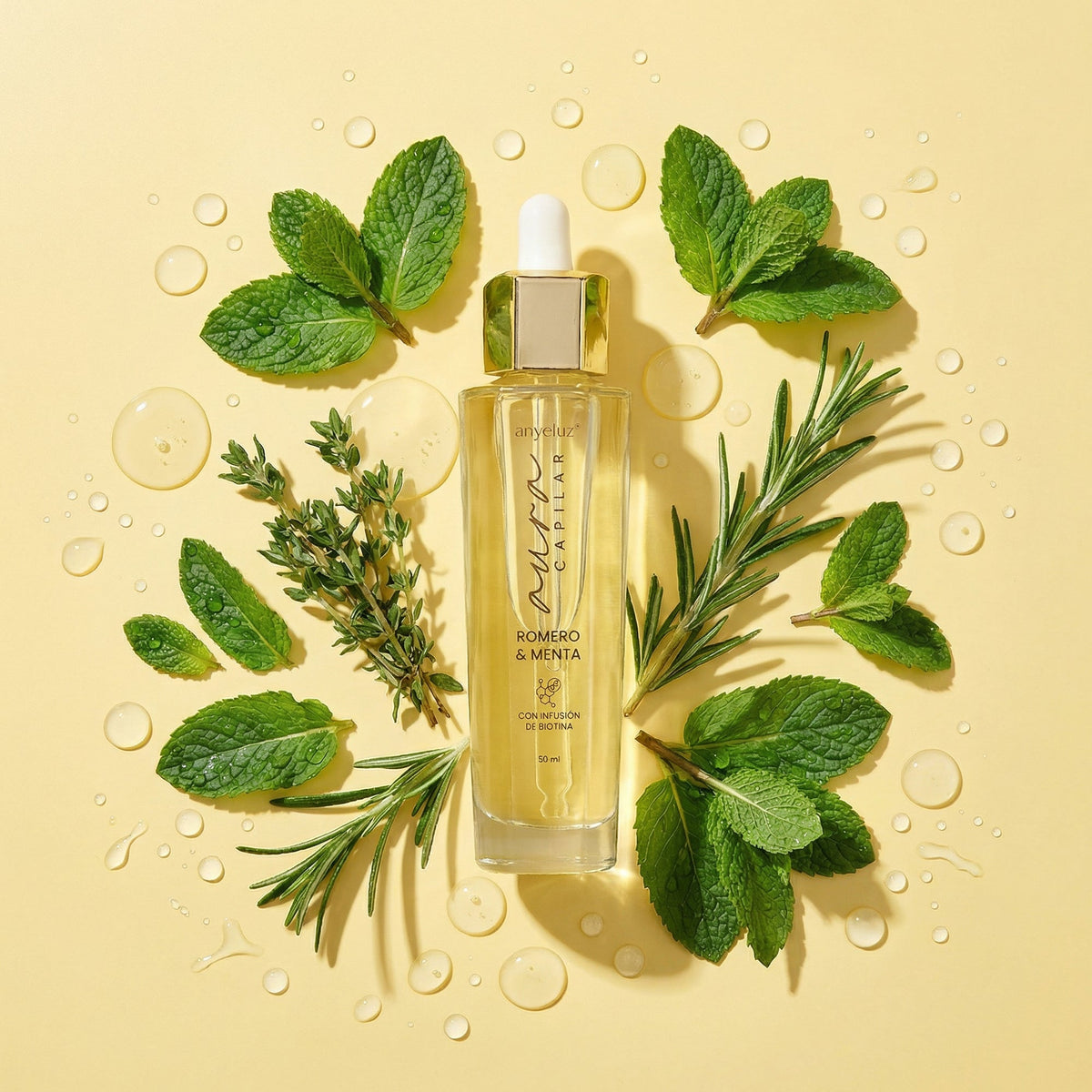 ACEITE CAPILAR CON ROMERO Y MENTA 50ML ANYELUZ