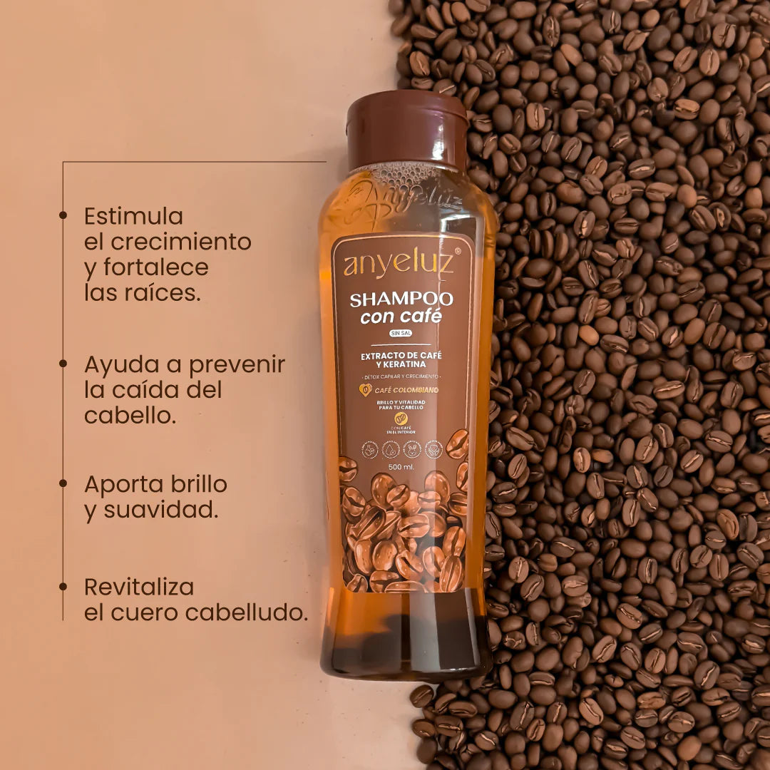 SHAMPOO CON CAFÉ 500ML ANYELUZ