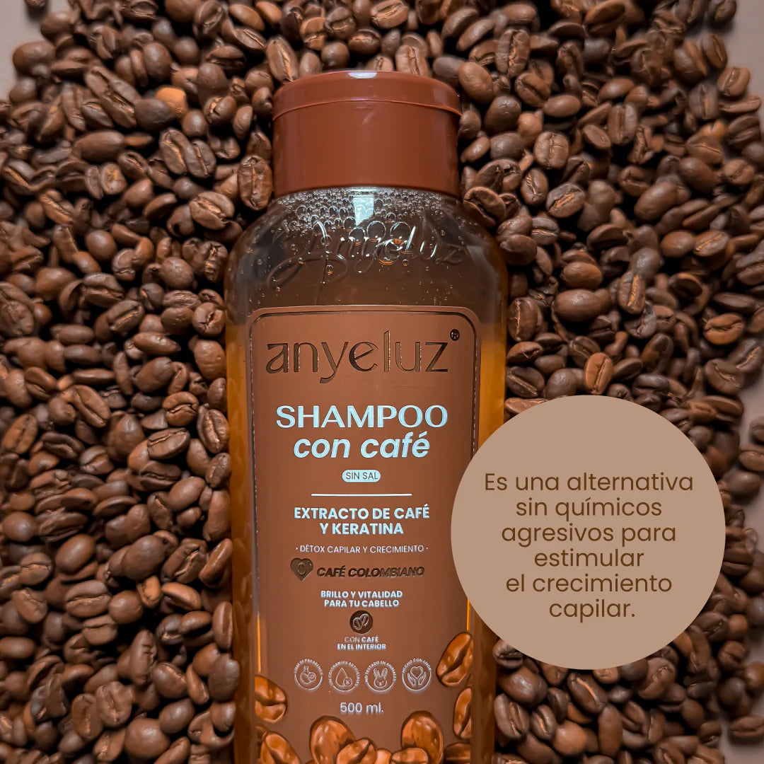 SHAMPOO CON CAFÉ 500ML ANYELUZ