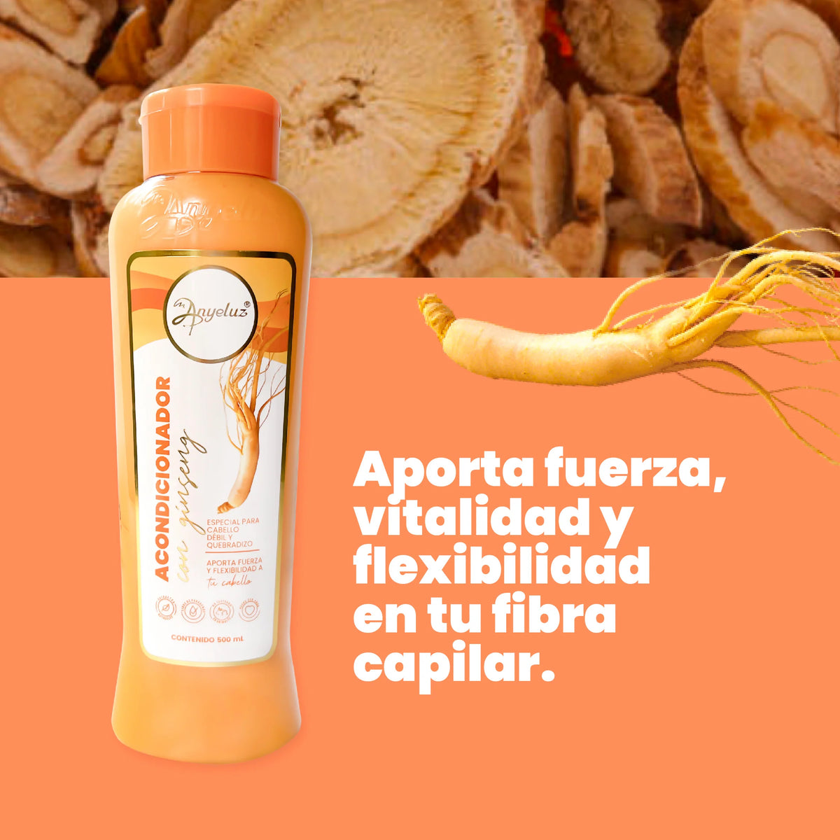 ACONDICIONADOR CON GINSENG 500ML ANYELUZ
