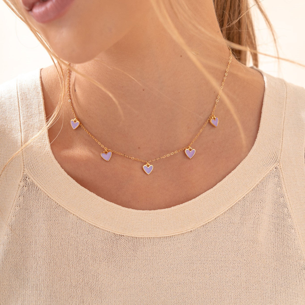 CADENA MULTI CORAZONES AVEMARIA