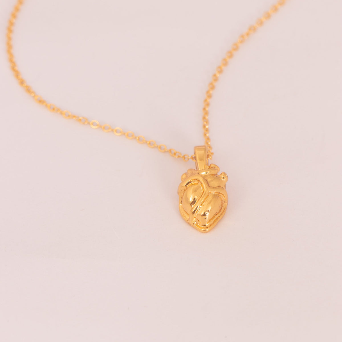 CADENA CORAZON ANATOMICO+ARETES AVEMARIA