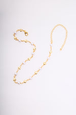 COLLAR CORAZON PERLA 30CM RODIO MARTINA