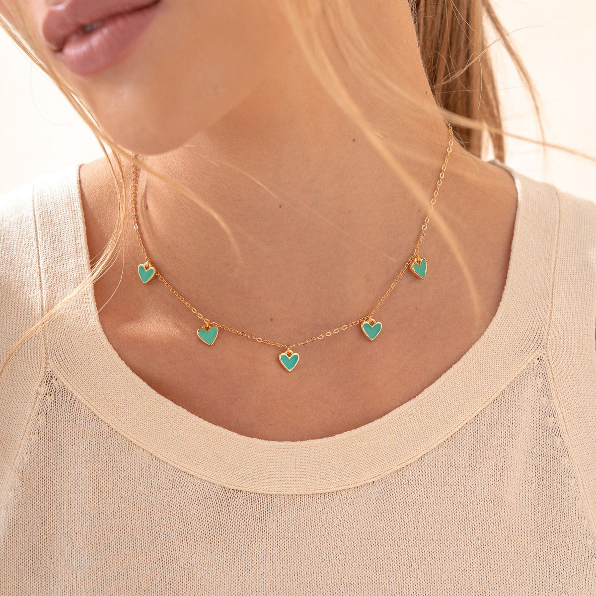 CADENA MULTI CORAZONES AVEMARIA