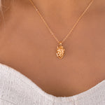 CADENA CORAZON ANATOMICO+ARETES AVEMARIA