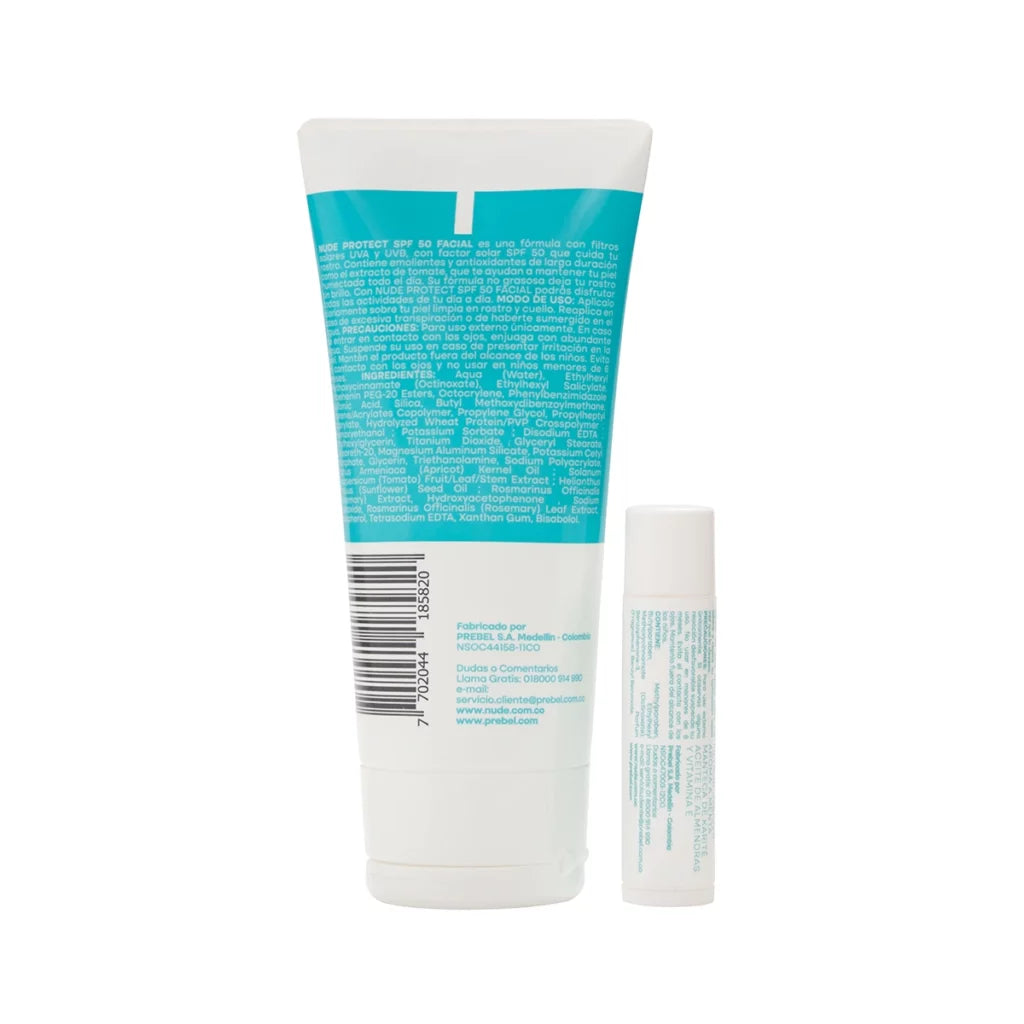 PROTECTOR FACIAL SPF50+LABIAL SPF15 60ML NUDE