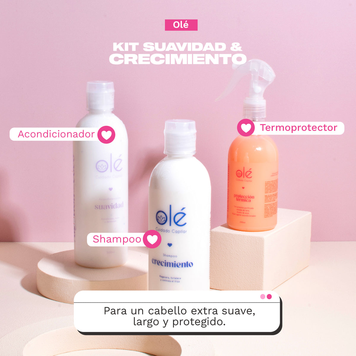 KIT SUAVIDAD Y CRECIMIENTO X3 OLÉ CAPILAR
