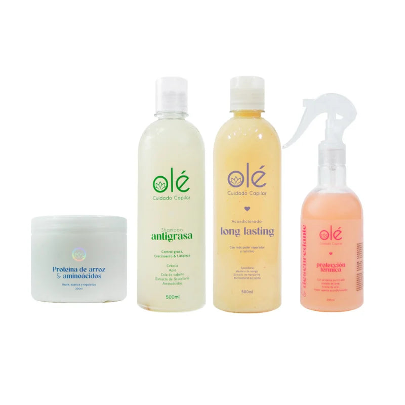 KIT CABELLO GRASO X4 OLÉ CAPILAR