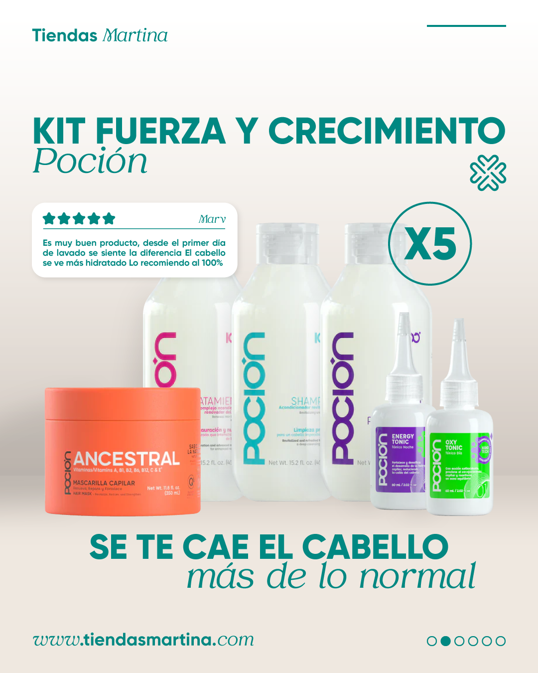 KIT FUERZA Y CRECIMIENTO X5 POCIÓN