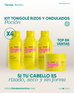 KIT TONGOLÉ: PARA RIZOS Y ONDULADOS X4 POCIÓN