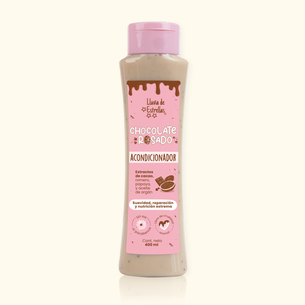 KIT CAPILAR LINEA CHOCOLATE ROSADO X3 LLUVIA DE ESTRELLAS