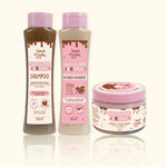 KIT CAPILAR LINEA CHOCOLATE ROSADO X3 LLUVIA DE ESTRELLAS