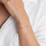 PULSERA DIJE EN CUARZO BAÑO DE ORO WISH