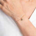 PULSERA DIJE EN CUARZO BAÑO DE ORO WISH