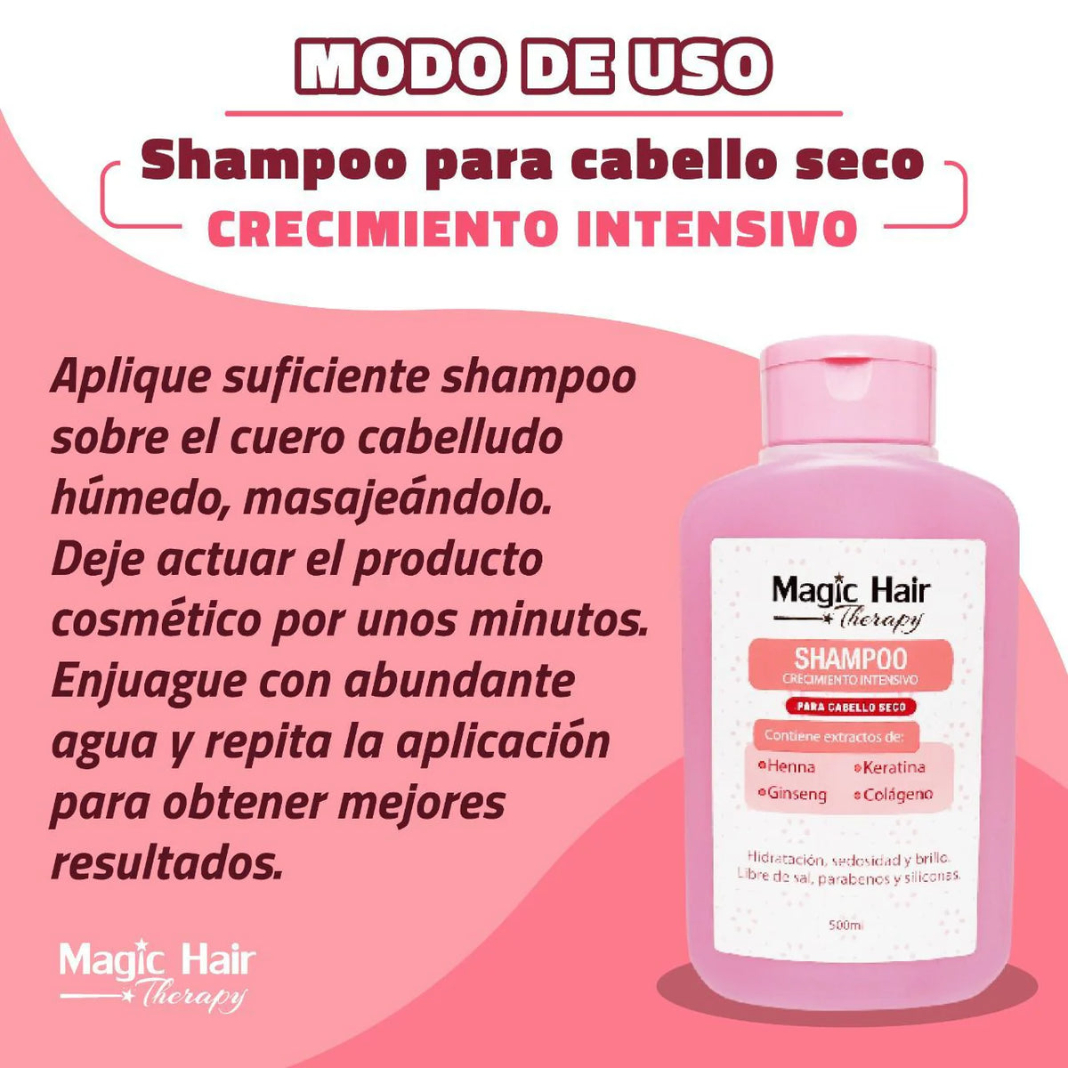 SHAMPOO CRECIMIENTO SECO 500ML MAGIC