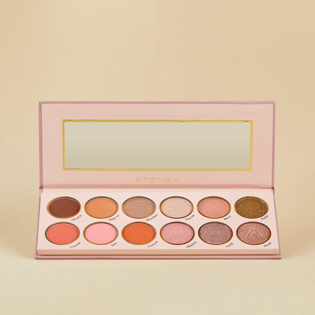 PALETA SOMBRAS ROSE 12TONOS ATENEA