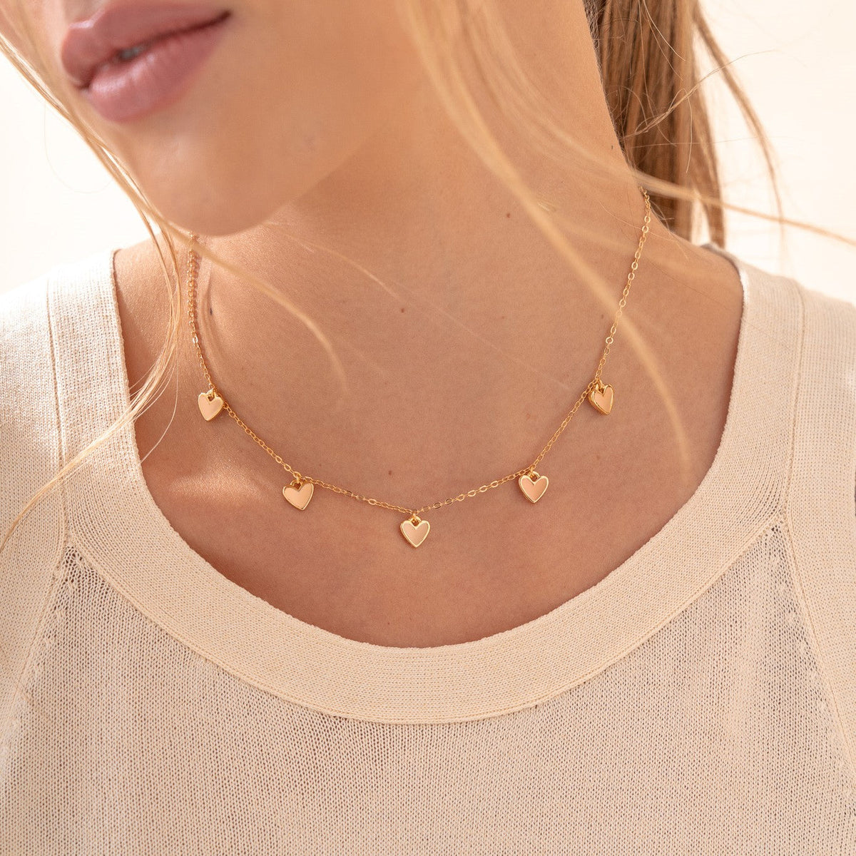 CADENA MULTI CORAZONES AVEMARIA