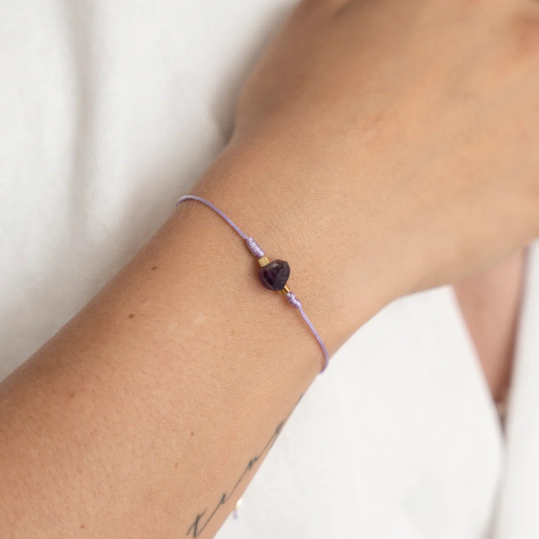 SET COLLAR+PULSERA HILO CON PIEDRA SEMIPRECIOSA WISH