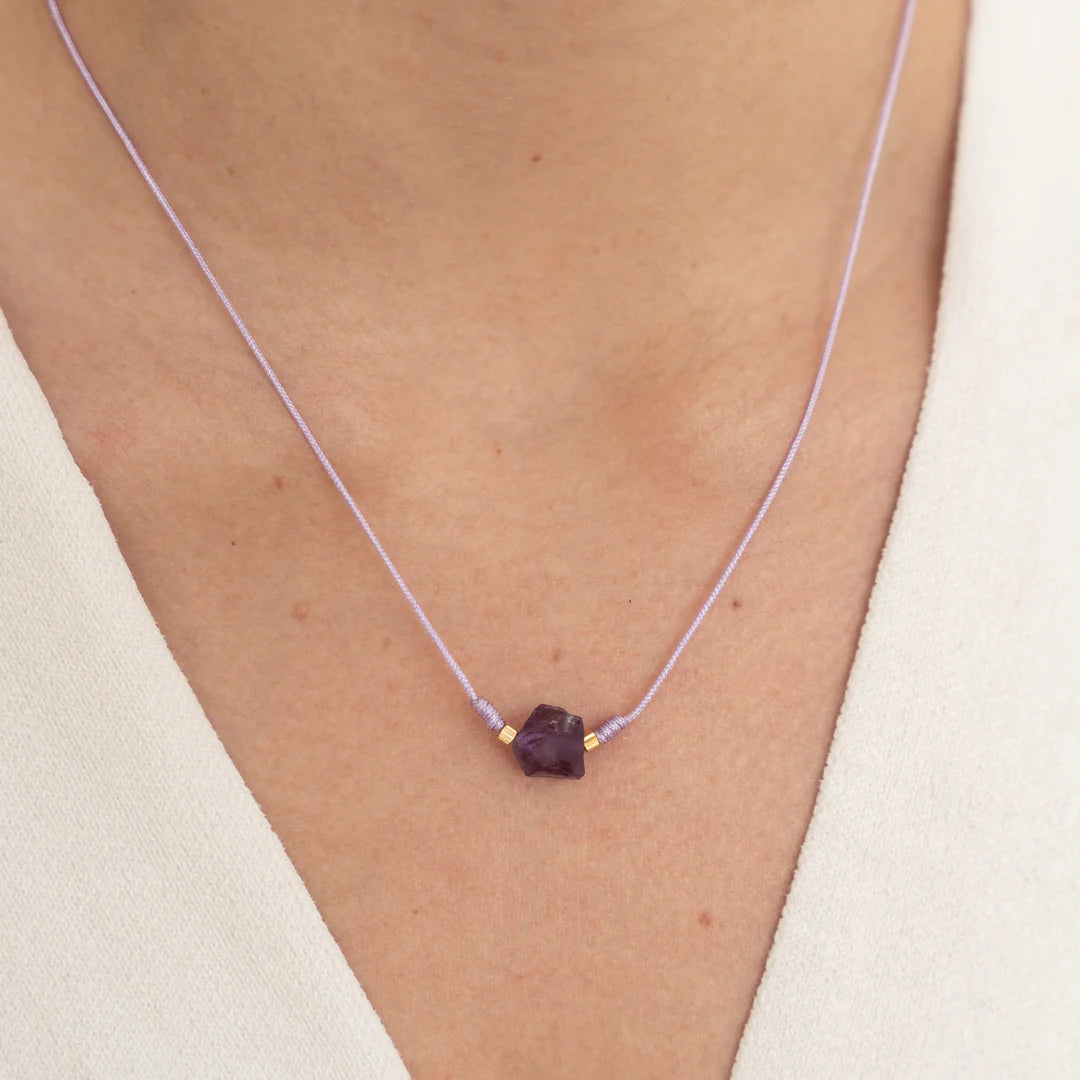 SET COLLAR+PULSERA HILO CON PIEDRA SEMIPRECIOSA WISH