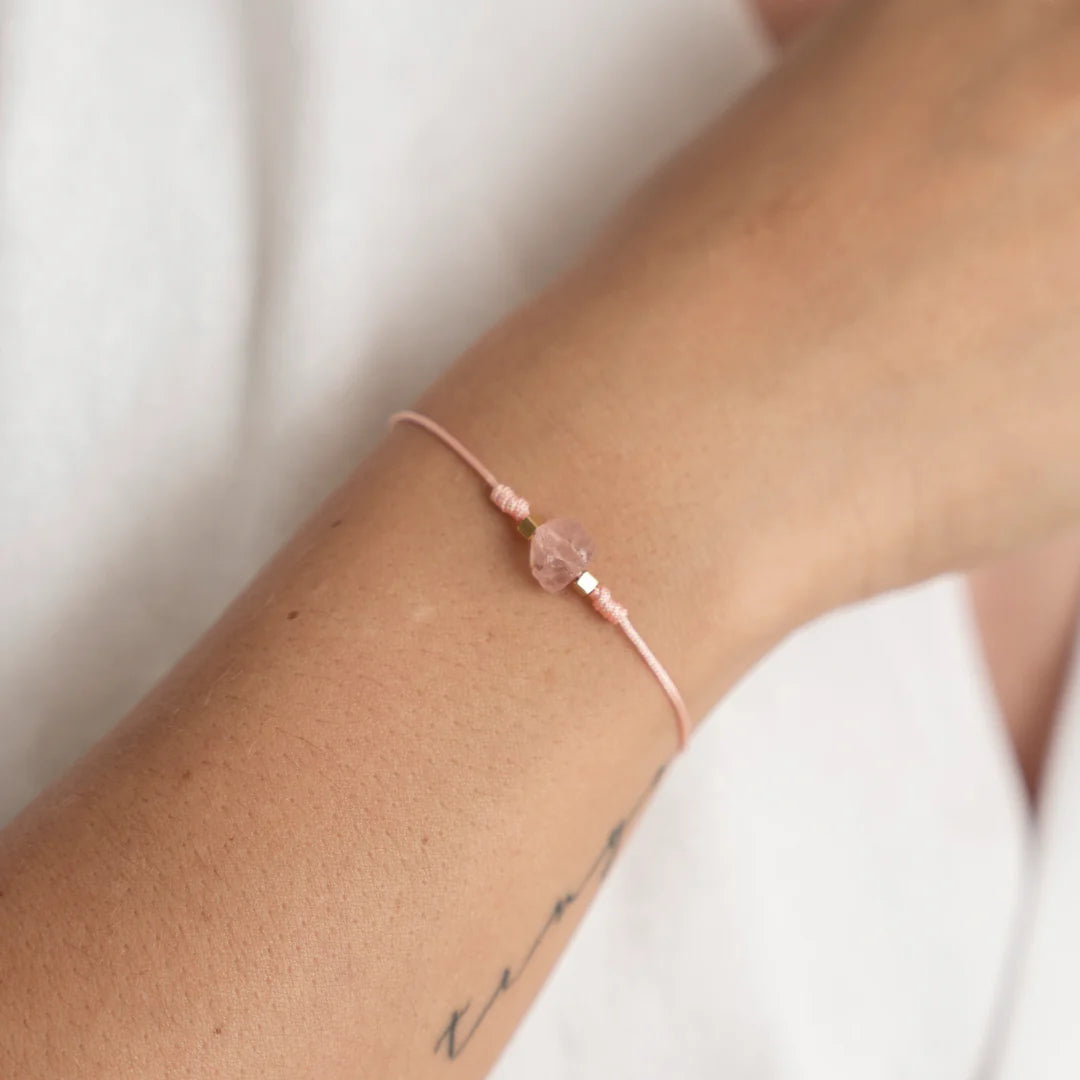 SET COLLAR+PULSERA HILO CON PIEDRA SEMIPRECIOSA WISH