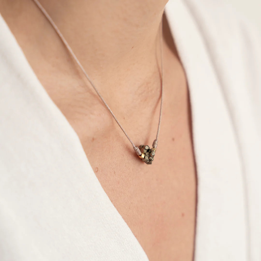 SET COLLAR+PULSERA HILO CON PIEDRA SEMIPRECIOSA WISH