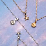 SET COLLAR+ARETES ESTRELLA MAR RODIO 42CM MARTINA