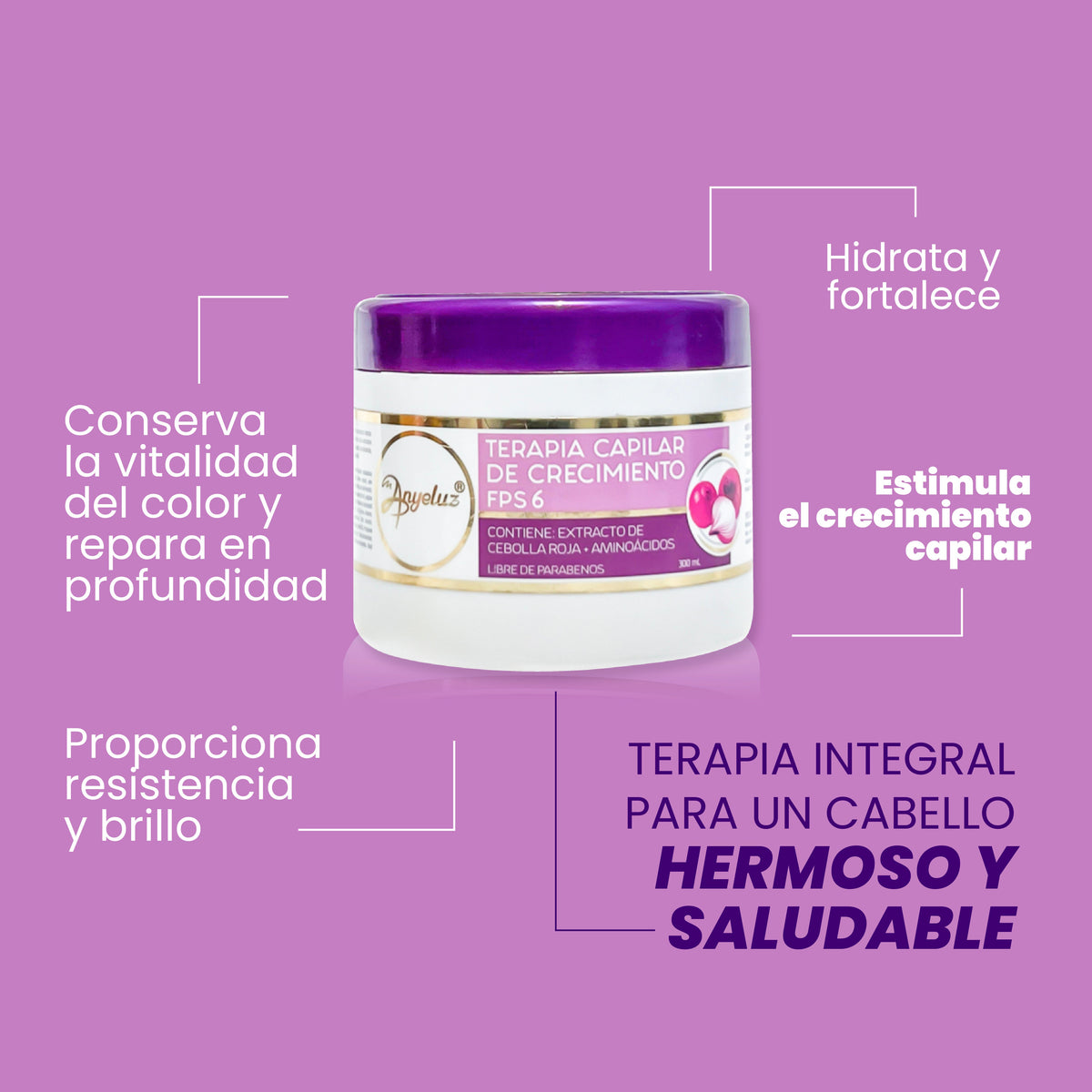TERAPIA CAPILAR DE CRECIMIENTO 300ML ANYELUZ