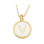 Cadena-de-letra-V-para-mujer-Ave-María-accesorios