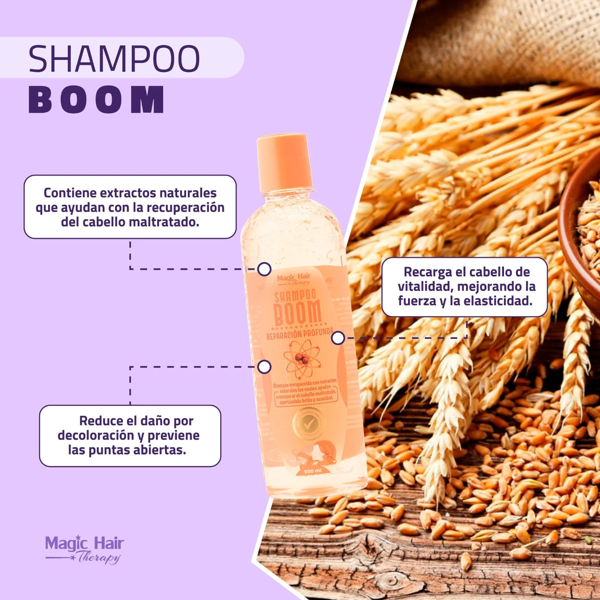 SHAMPOO BOOM - VITALIDAD 500ML MAGIC HAIR