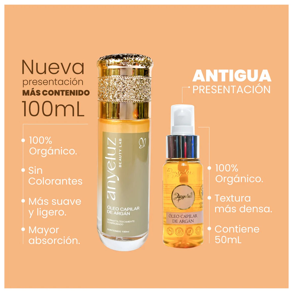 ÓLEO CAPILAR DE ARGÁN 100ML ANYELUZ
